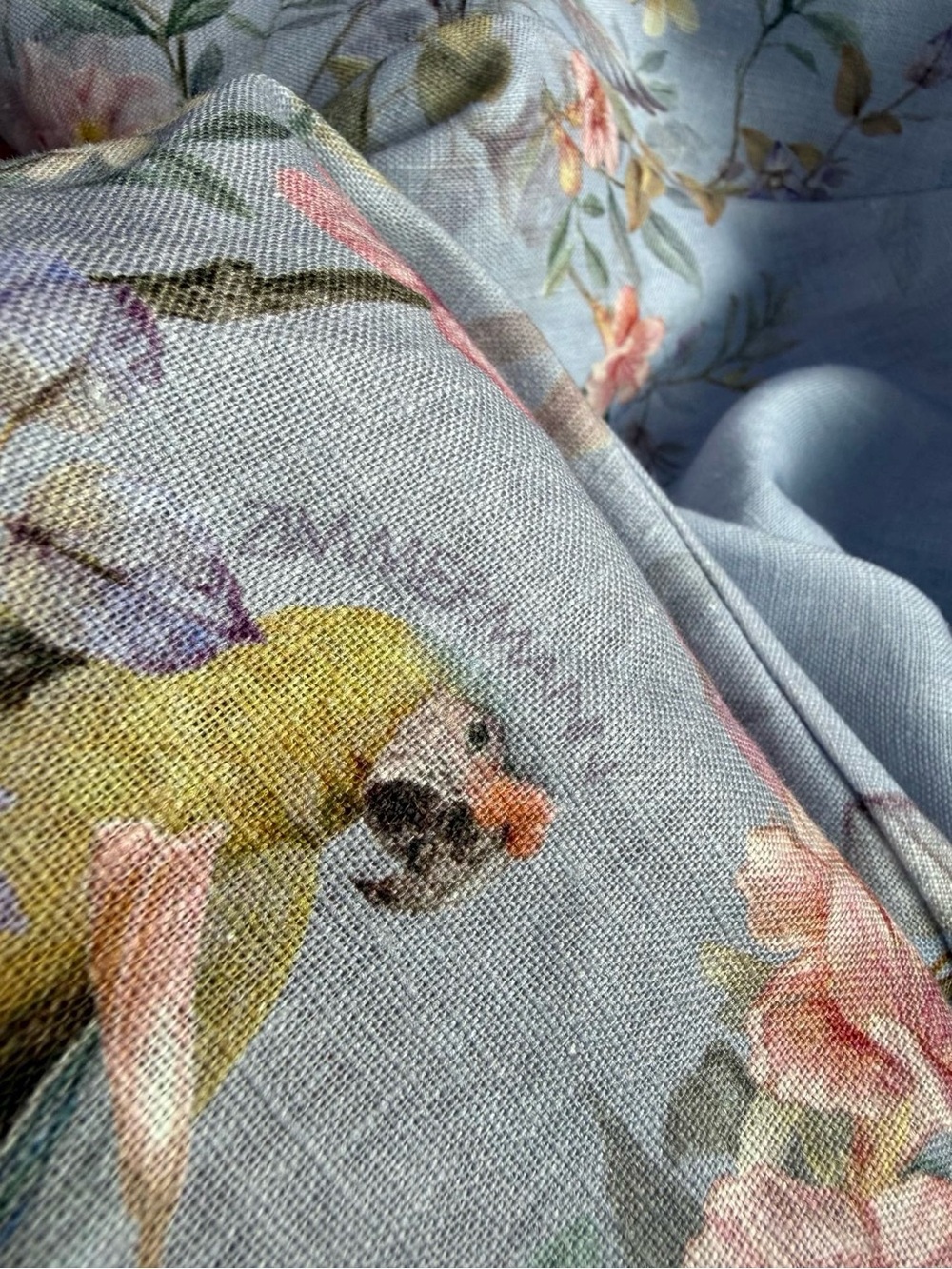 NWOT Zimmermann Floral Linen Mini Dress in Light Lavender, Size AU 0/1/2/3 - Picture 9 of 13